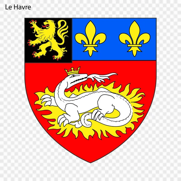 Emblema Havre Città Francia Illustrazione Vettoriale — Vettoriale Stock