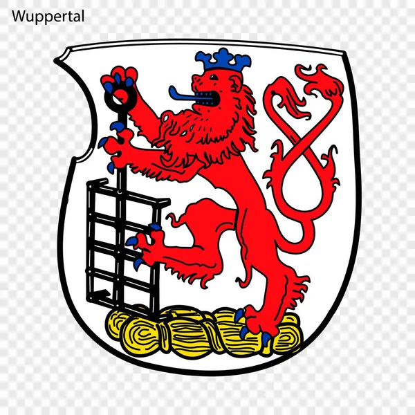 Emblema Wuppertal Cidade Alemanha Ilustração Vetorial — Vetor de Stock