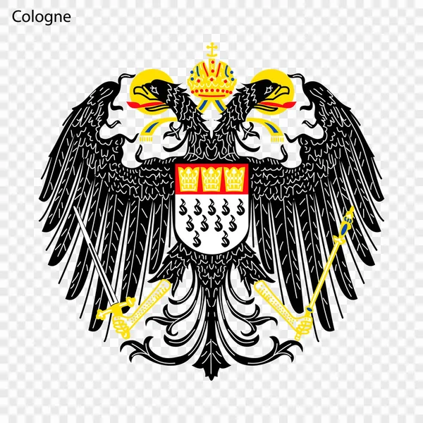 Emblema Colónia Cidade Alemanha Ilustração Vetorial — Vetor de Stock