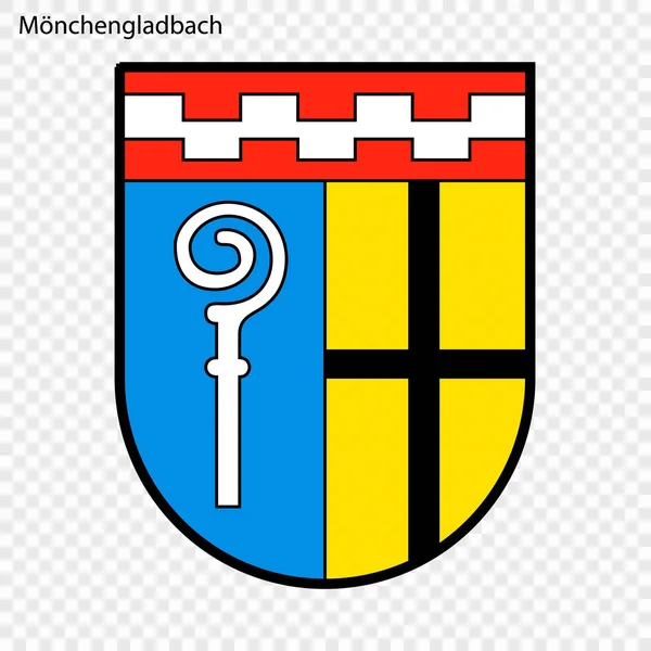 Герб Monchengladbach Місто Німеччини Векторні Ілюстрації — стоковий вектор