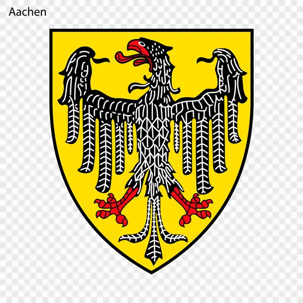 Emblema Aquisgrán Ciudad Alemania Ilustración Vectorial — Archivo Imágenes Vectoriales