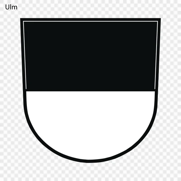 Emblema Ulm Ciudad Alemania Ilustración Vectorial — Vector de stock