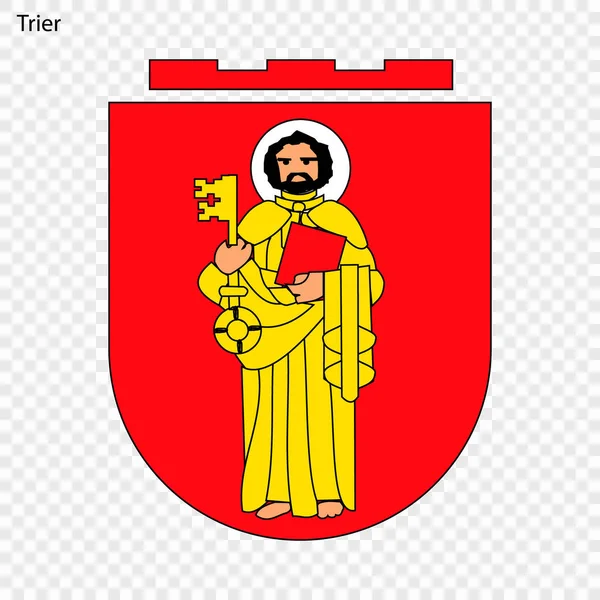 Embleem Van Trier Stad Van Duitsland Vectorillustratie — Stockvector