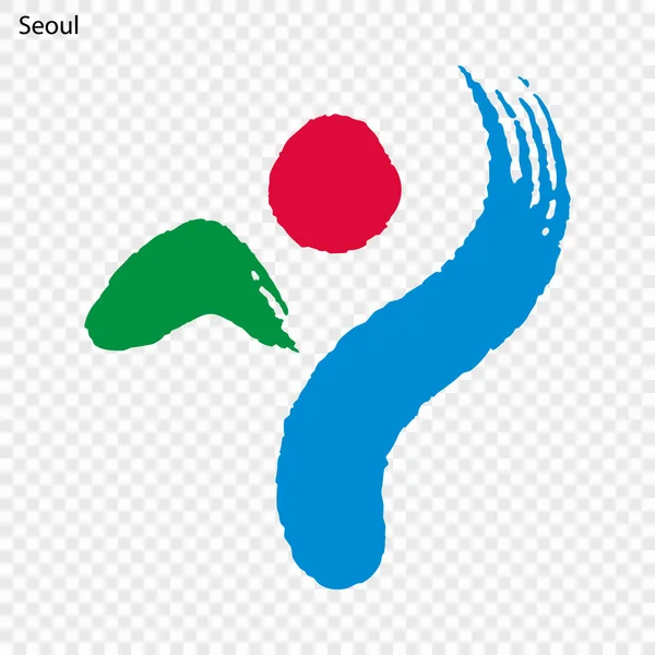 Masalah Seoul Kota Korea Selatan Ilustrasi Vektor - Stok Vektor