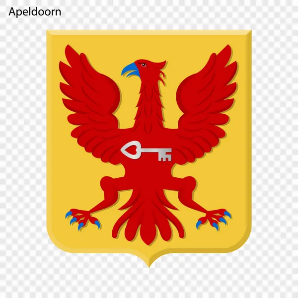 Emblema Apeldoorn Cidade Netherlandsl Ilustração Vetorial — Vetor de Stock