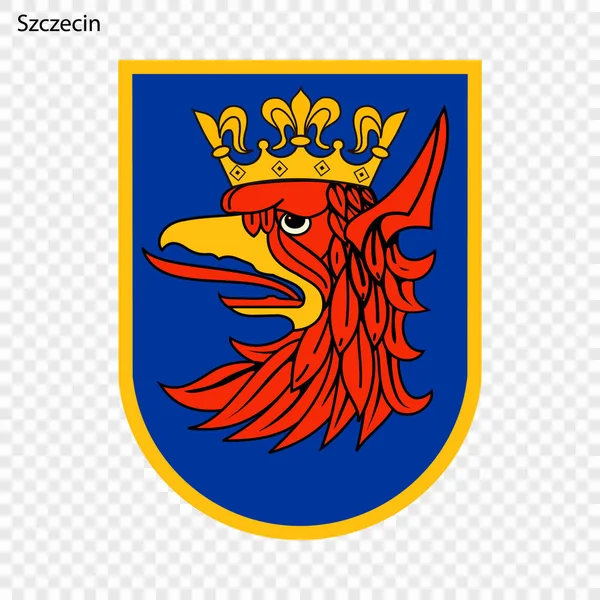 Emblema Szczecin Cidade Polónia Ilustração Vetorial —  Vetores de Stock