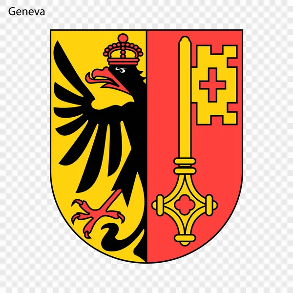 Emblem Von Genf Stadt Der Schweiz Vektorillustration — Stockvektor