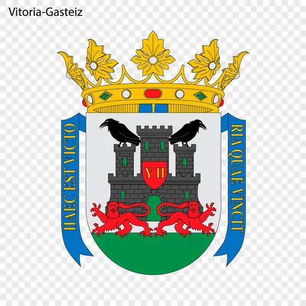 Emblem Von Vitoria Gasteiz Stadt Spanien Vektorillustration — Stockvektor