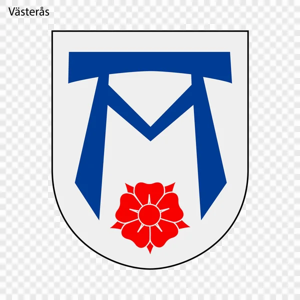 Emblem Västerås Sverige Vektorillustration — Stock vektor