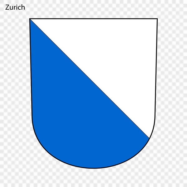 Embleem Van Zürich Stad Van Zwitserland Vectorillustratie — Stockvector