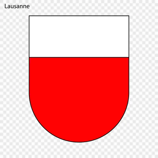 Emblem Lausanne Staden Schweiz Vektorillustration — Stock vektor