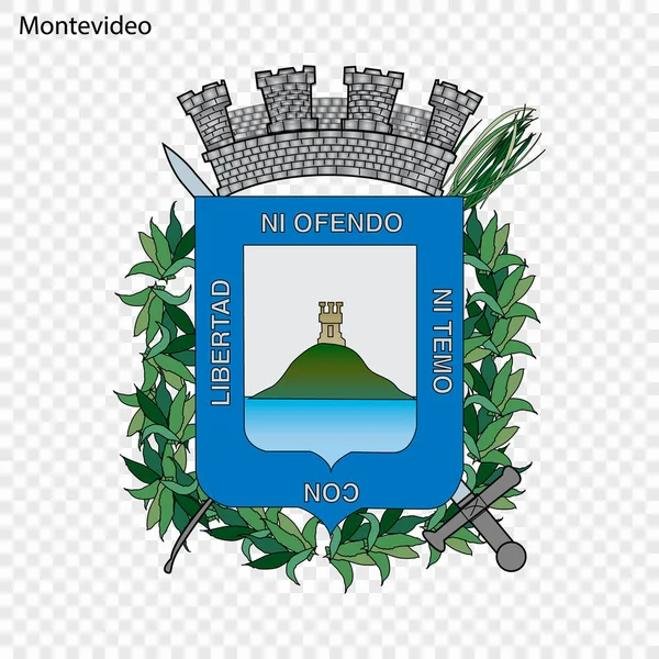 Emblema Montevidéu Cidade Uruguai Ilustração Vetorial — Vetor de Stock