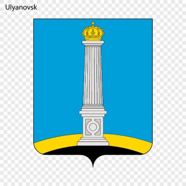 Ulyanovsk arması. Vektör çizim