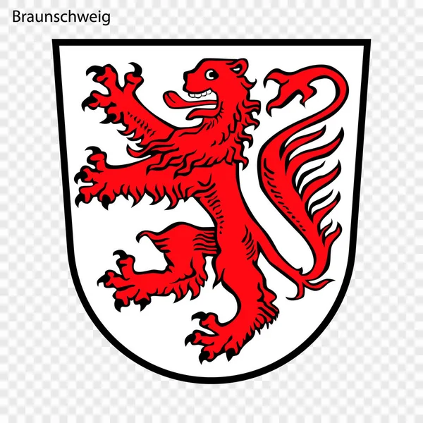 Braunschweig Arması Almanya Şehir Vektör Çizim — Stok Vektör