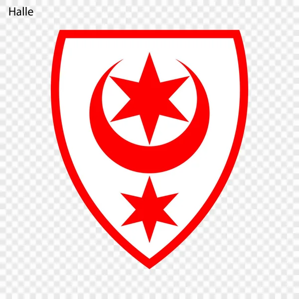 Emblema Halle Cidade Alemanha Ilustração Vetorial — Vetor de Stock