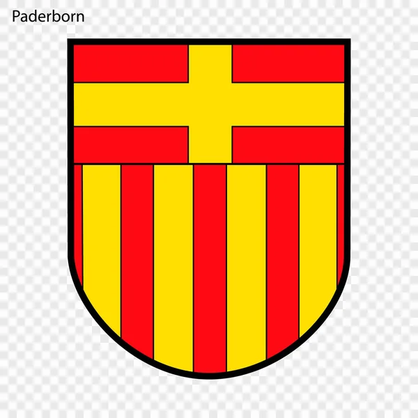 Emblema Paderborn Cidade Alemanha Ilustração Vetorial —  Vetores de Stock