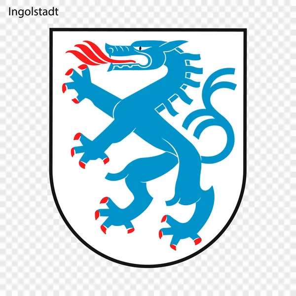 Embleem Van Ingolstadt Stad Van Duitsland Vectorillustratie — Stockvector