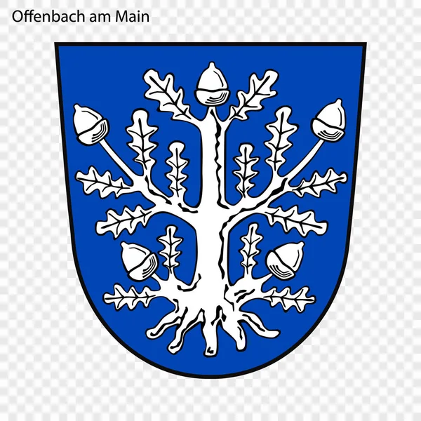 Έμβλημα Του Offenbach Main Πόλη Της Γερμανίας Εικονογράφηση Διάνυσμα — Διανυσματικό Αρχείο