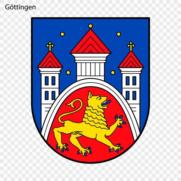 Emblem Göttingen Staden Tysklandet Vektorillustration — Stock vektor