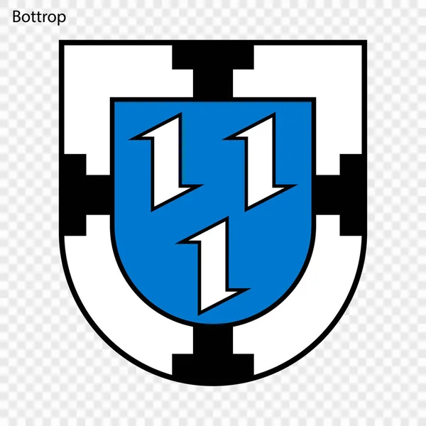 Emblema Bottrop Ciudad Alemania Ilustración Vectorial — Archivo Imágenes Vectoriales