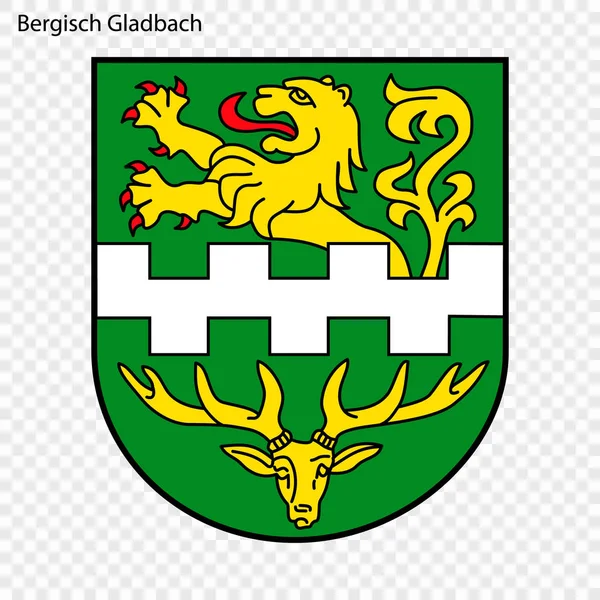 Emblema Bergisch Gladbach Città Della Germania Illustrazione Vettoriale — Vettoriale Stock