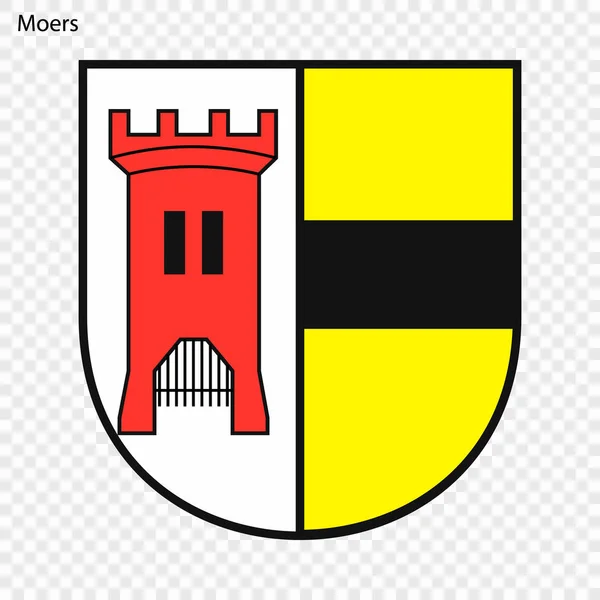 Emblem Moers City Germany Vector Illustration — Stock Vector