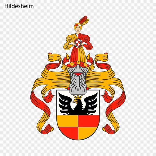 Hildesheim Arması Almanya Şehir Vektör Çizim — Stok Vektör