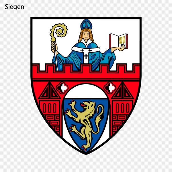 Emblem Von Siegen Stadt Deutschland Vektorillustration — Stockvektor