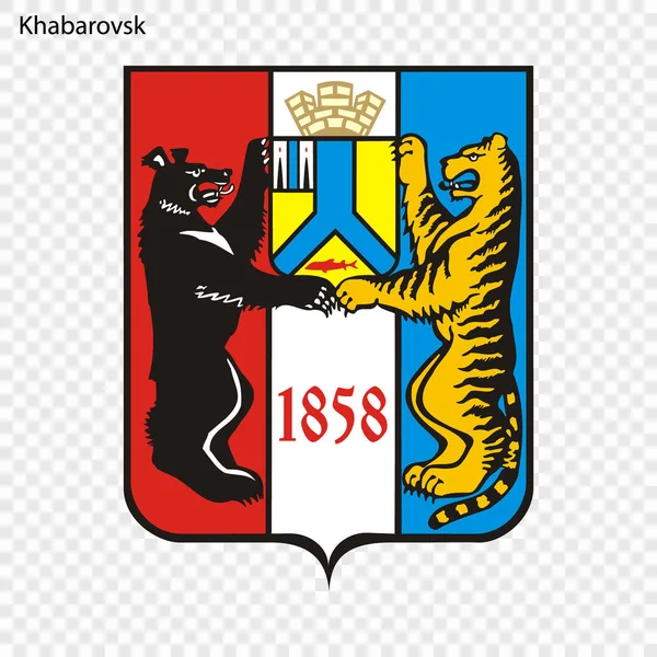 Emblema Khabarovsk Ilustração Vetorial — Vetor de Stock