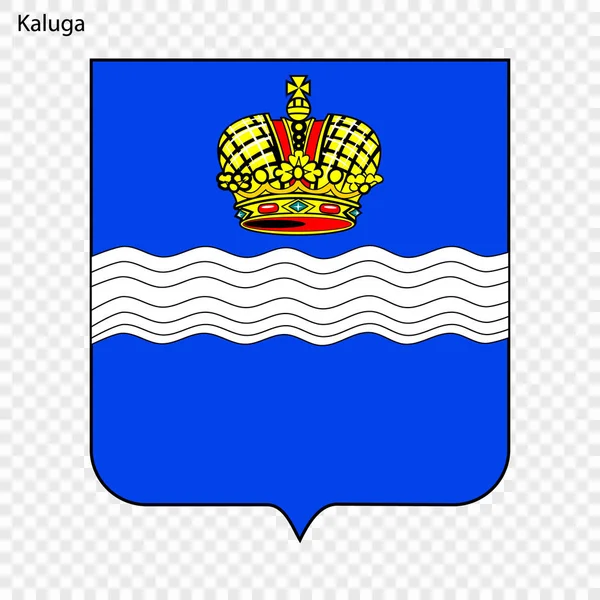 Emblem Kaluga City Russia Vector Illustration — Stock Vector