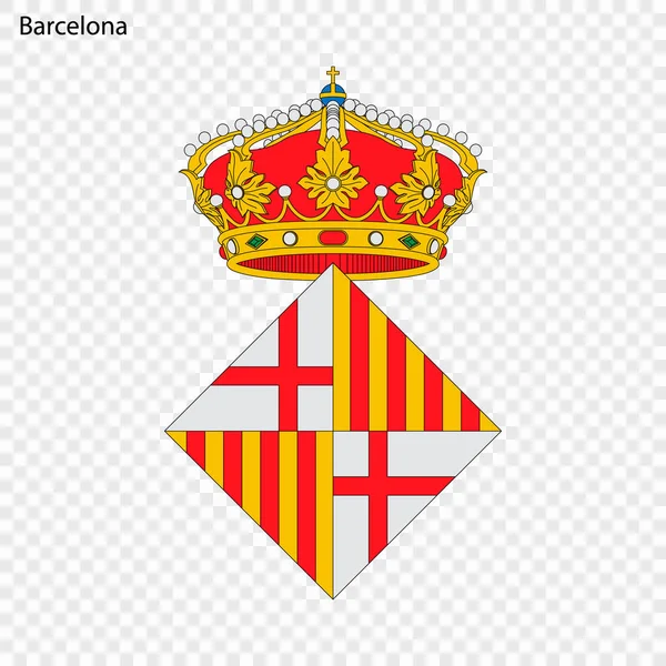 Emblema Barcelona Cidade Espanha Ilustração Vetorial —  Vetores de Stock