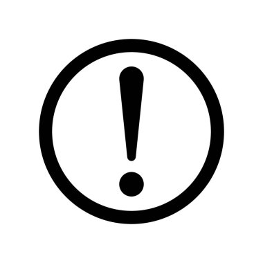 Uyarı işareti simge vektör. Dikkat dikkat illüstrasyon