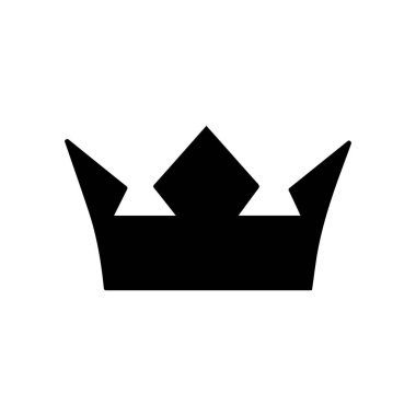 Beyaz arkaplanda taç simgesi izole edildi