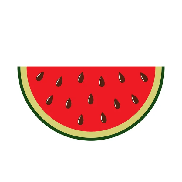 Ícone Vetor Red Watermelon Ilustração Para Seu Design — Vetor de Stock