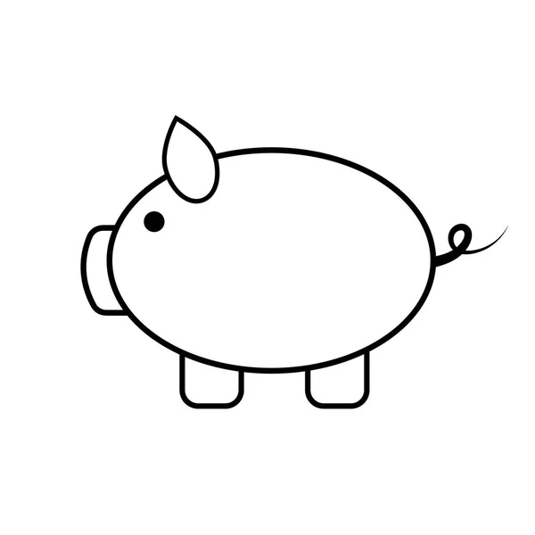 Pig Icon Vector Illustration Template Your Design — Stock Vector