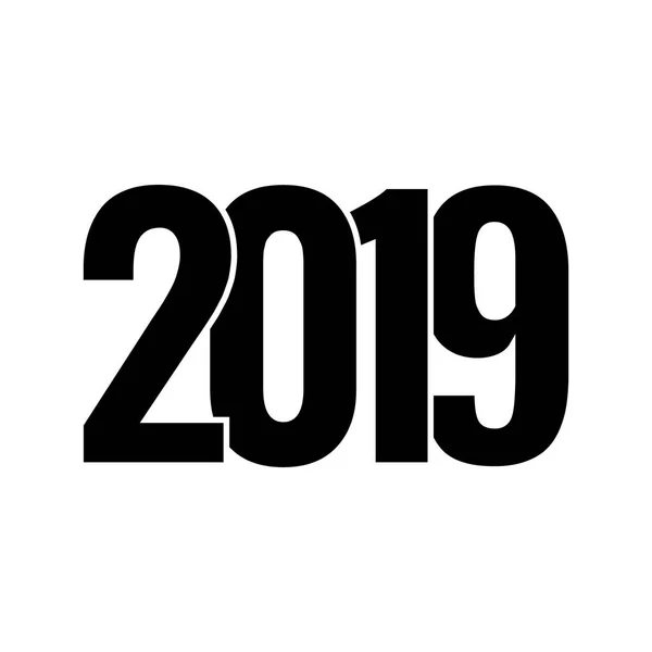 幸せな新しい年 2019年ベクトル アイコン — ストックベクタ