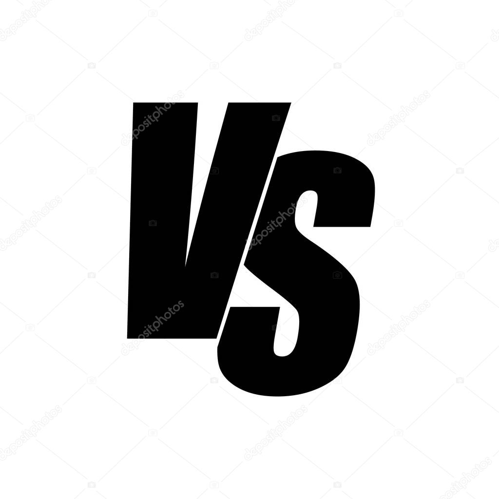 Versus vector icon. VS symbol isolated on white background