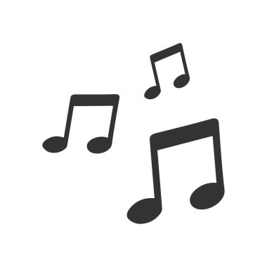 Müzik simgesi. Not simgesi web sitesi tasarımı için