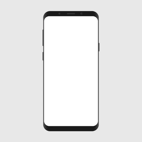 Mockup Smartphone Realista Com Tela Branca Isolada —  Vetores de Stock
