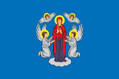 Minsk basit bayrağı. Doğru boyutu, oran renkleri