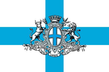 Marsilya basit bayrağı. Doğru boyutu, oran renkleri