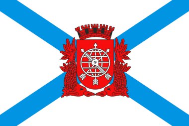 Rio de Janeiro basit bayrağı. Brezilya şehir. Doğru boyutu, oran, renk