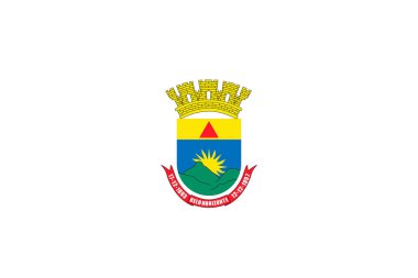 Belo Horizonte basit bayrağı. Brezilya şehir. Doğru boyutu, oran, renk