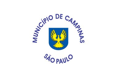 Campinas basit bayrağı. Brezilya şehir. Doğru boyutu, oran, renk