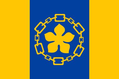 Hamilton basit bayrağı. Kanada şehir. Doğru renkler, oran 2 3