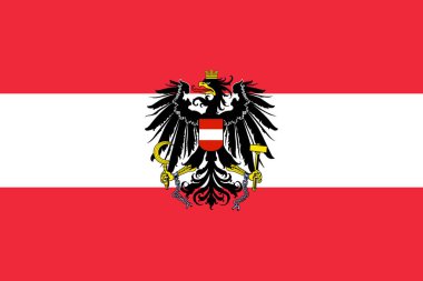 Avusturya orijinal bayrağı kat ile