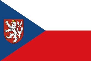 Orijinal Çek Cumhuriyeti bayrağı kat ile