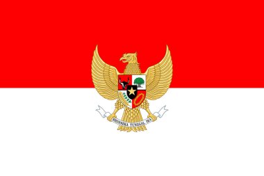 Endonezya orijinal bayrağı kat ile