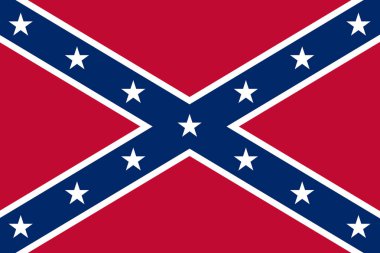 Konfederasyon asi bayrağı. Amerika Konfedere Devletleri tarihi bayrağı