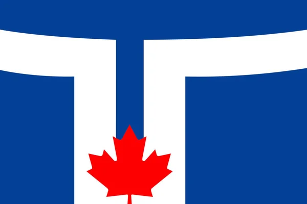 Простий Прапор Торонто Місто Канади Правильний Кольорів Пропорції — стоковий вектор